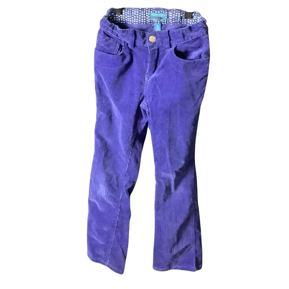 The Children’s Place Girls Corduroy Purple Flare Pants‎ Size 10 Adjustable Waist